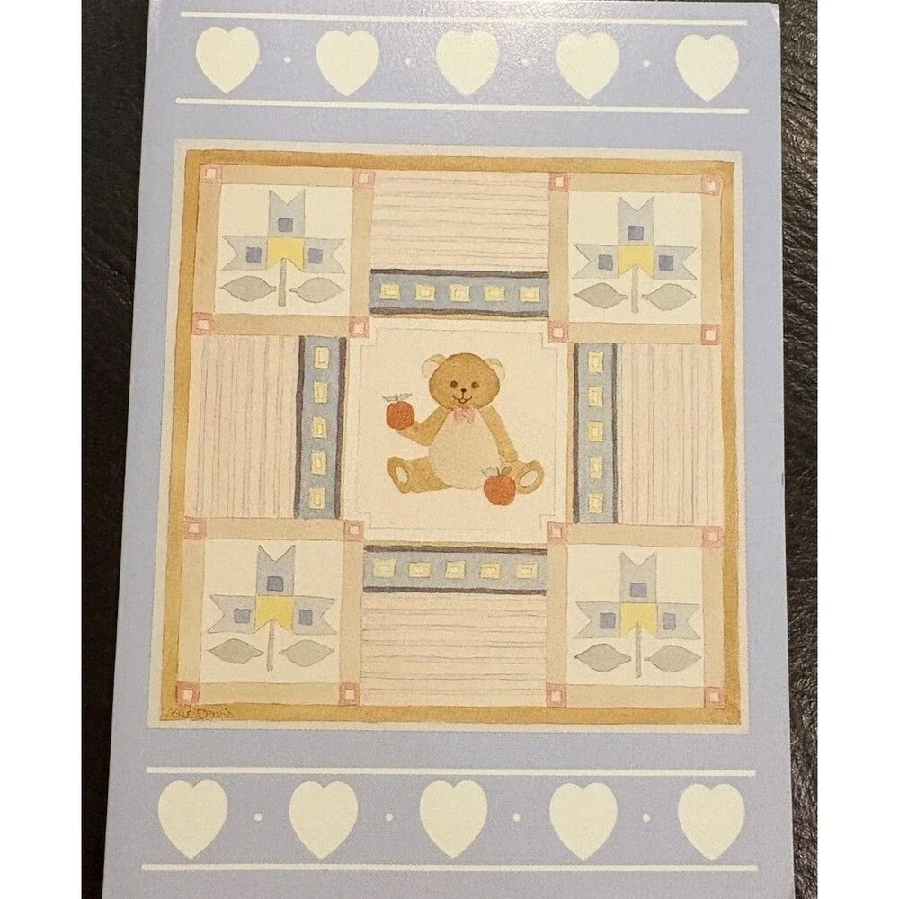 Vintage Blank Note Card Set of 8 Pratt & Austin USA 7 Bear 1 Cat Americana